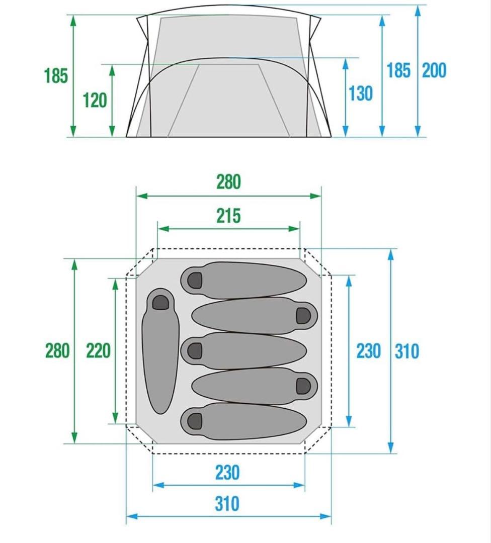 美品ノースフェイス　エバベース6 ネブラタープ6 フットプリント付テントとタープ
