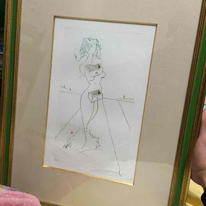 ダリ エッチング  「ひきだしの女」