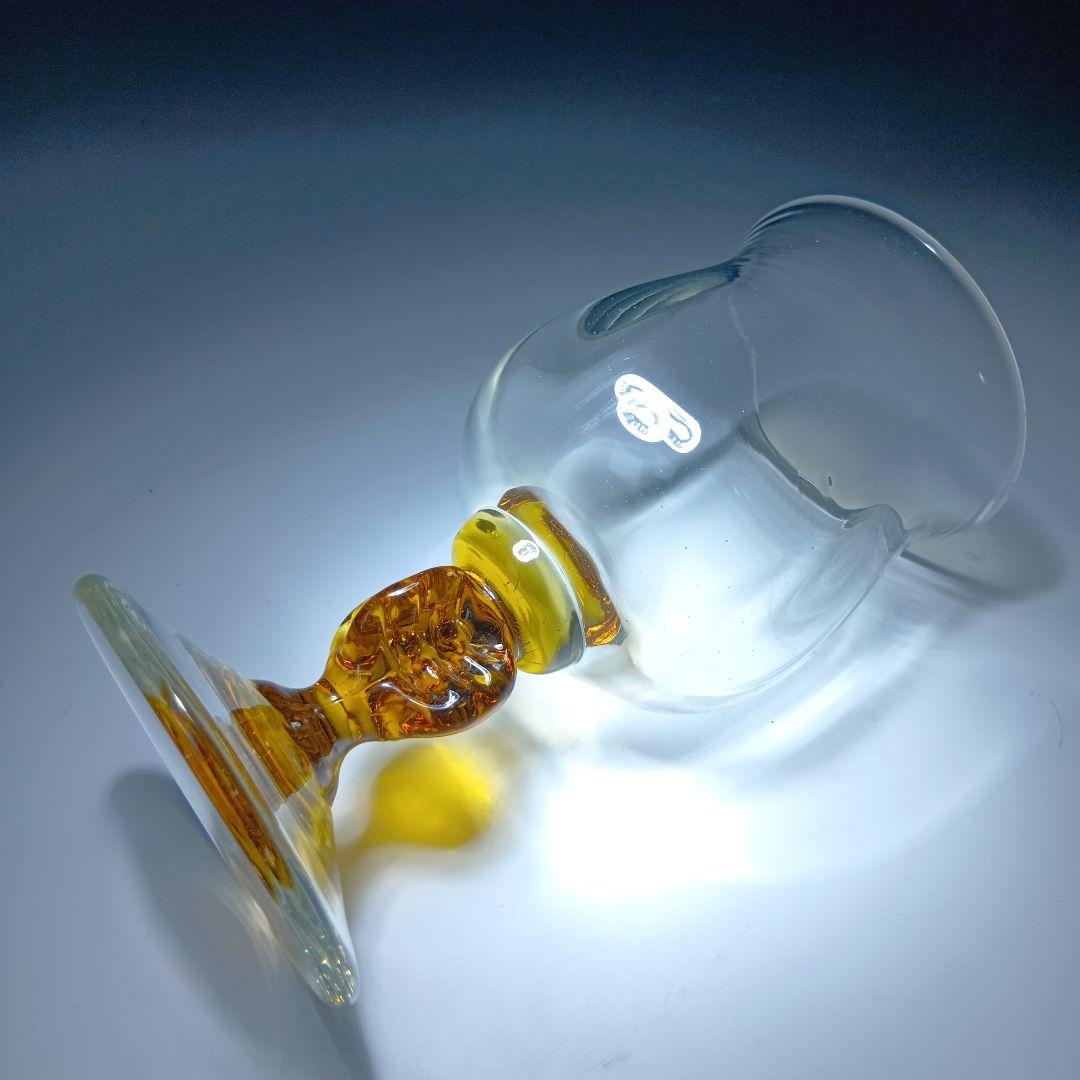 ガラス作家　舩木倭帆　ゴブレットワイングラス　１個　shizuサイン有