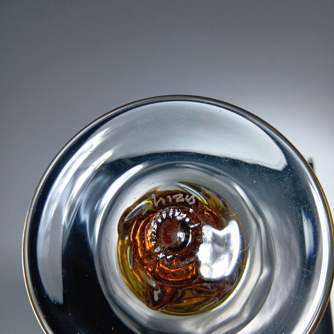 ガラス作家　舩木倭帆　ゴブレットワイングラス　１個　shizuサイン有