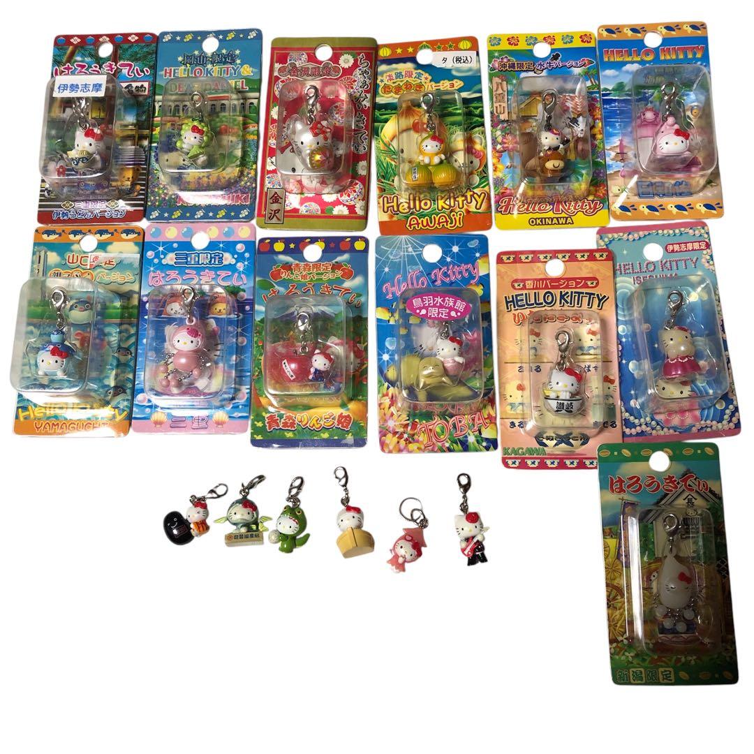 ご当地キティ　根付け　ストラップ　チャーム　廃盤品　レアありまとめ売り　65個