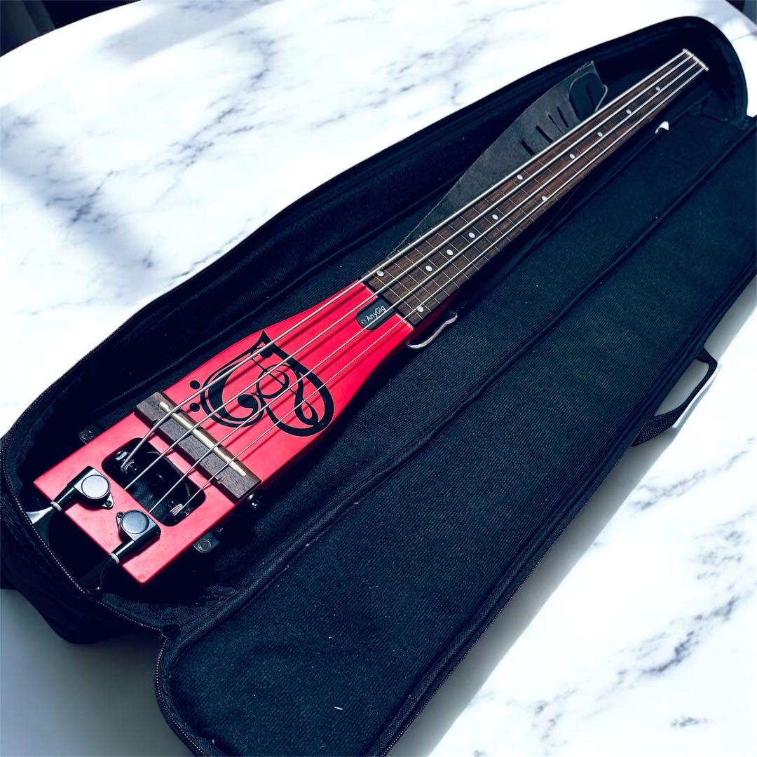 AnyGig エニィギグ 赤 トラベルベース エレキベース 現状品