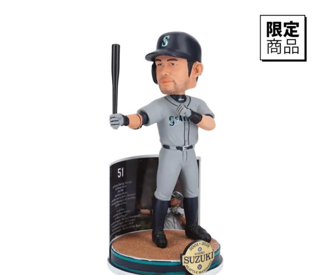 イチロー MLB公式・限定 ボブルヘッド(記念台座付) 世界限定3000個完売品