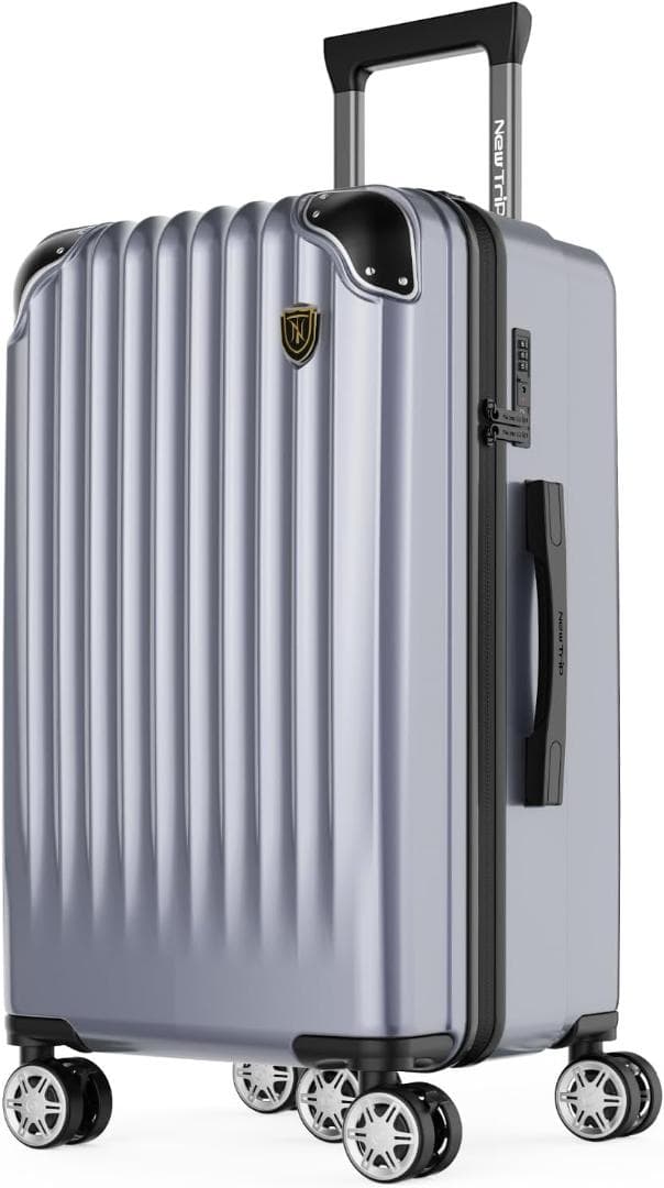 新品半額 日本ブランド スーツ キャリーケース Mサイズ 68L シルバーグレー