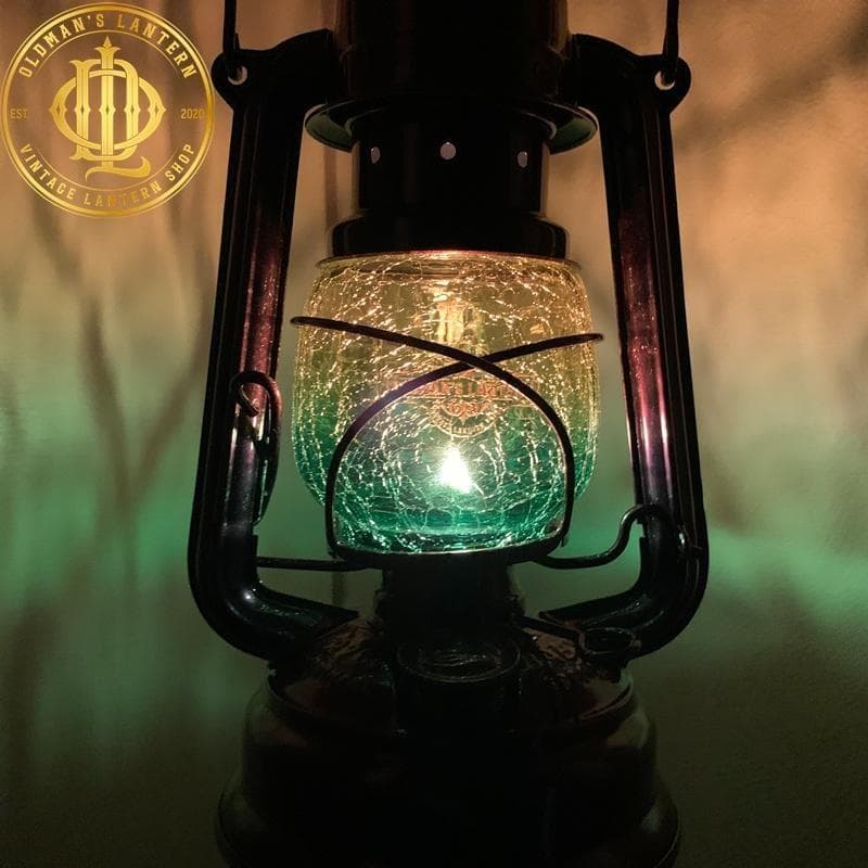 【限定】クラックグラス イエロー/グリーン ハーフ Feuerhand ホヤ