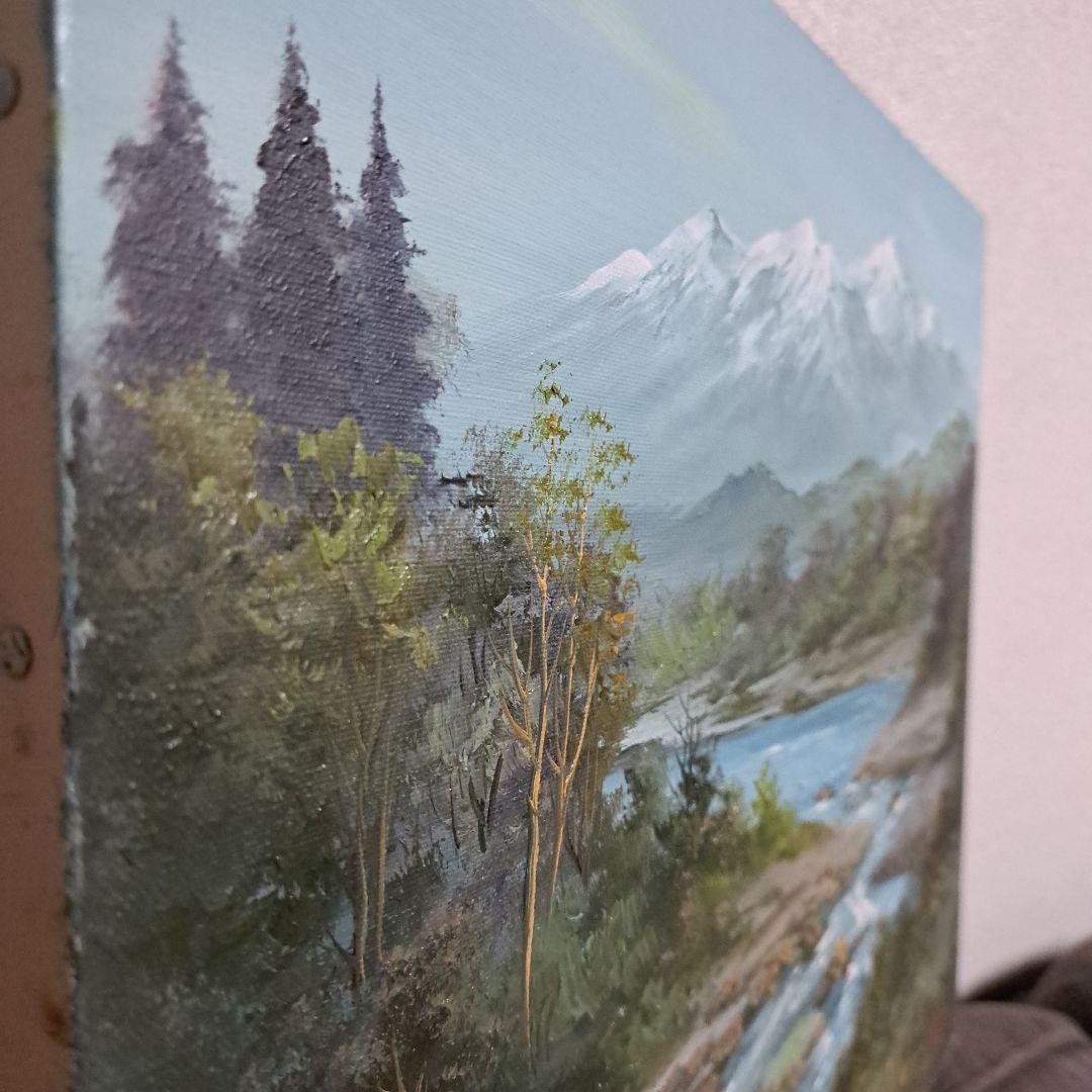 森田浩二【北アルプス】F8　肉筆サイン　油絵