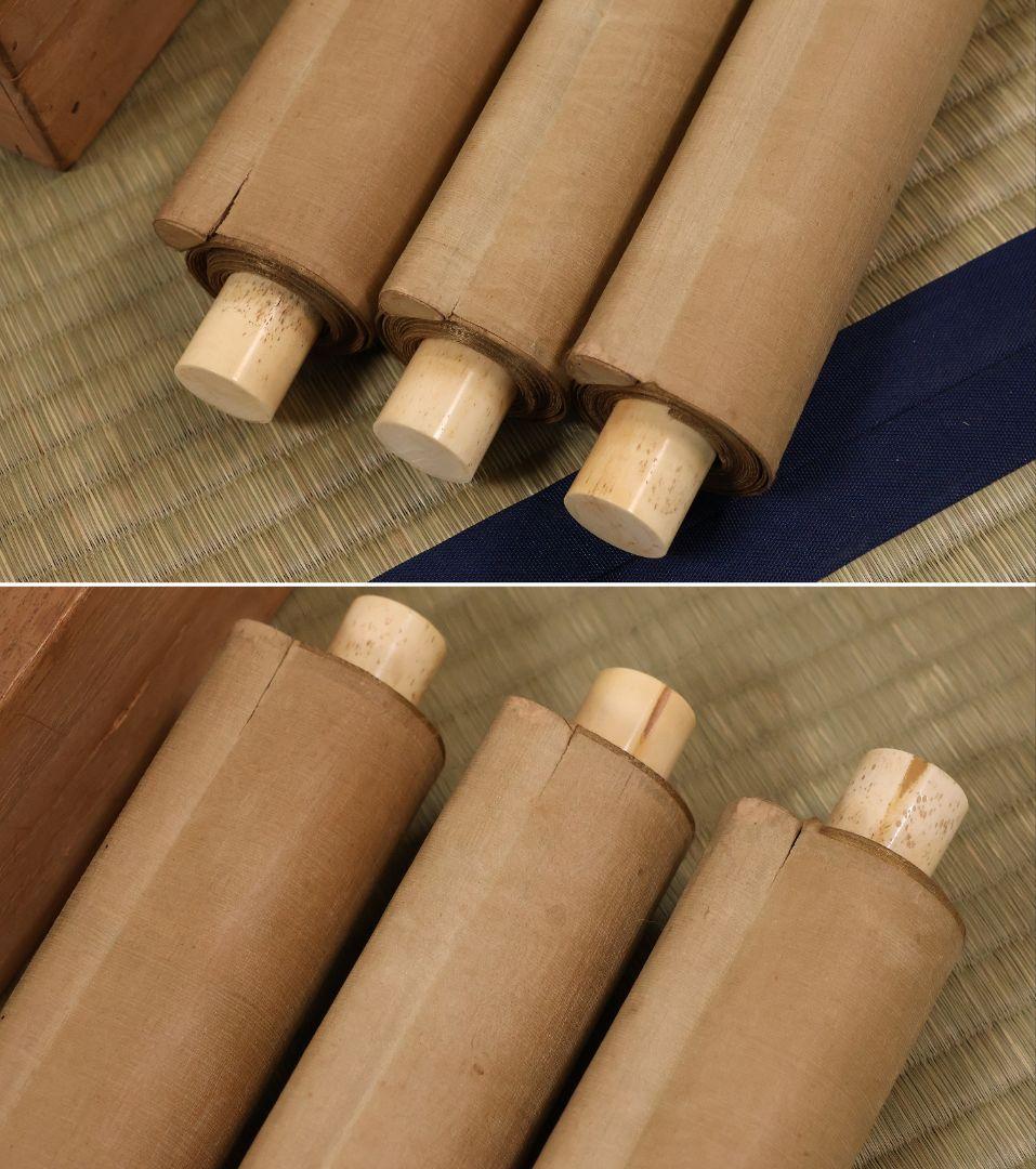 【模写】日本画 谷口藹山 寿老人 花鳥 絹本 三幅対 掛軸 富山の人 MA643