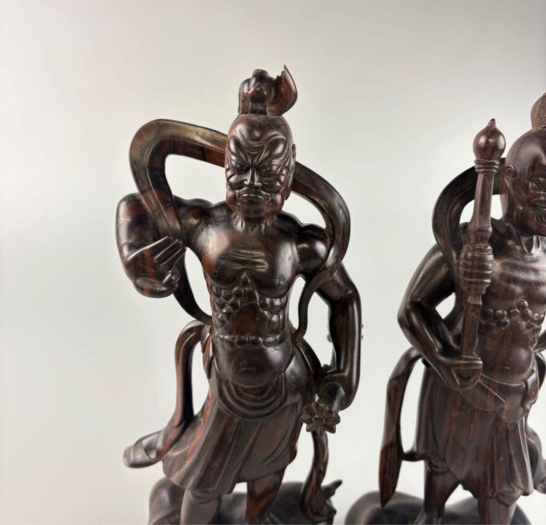 仏教美術 木造 木彫 仁王像 阿吽 金剛力士 仏像 置物