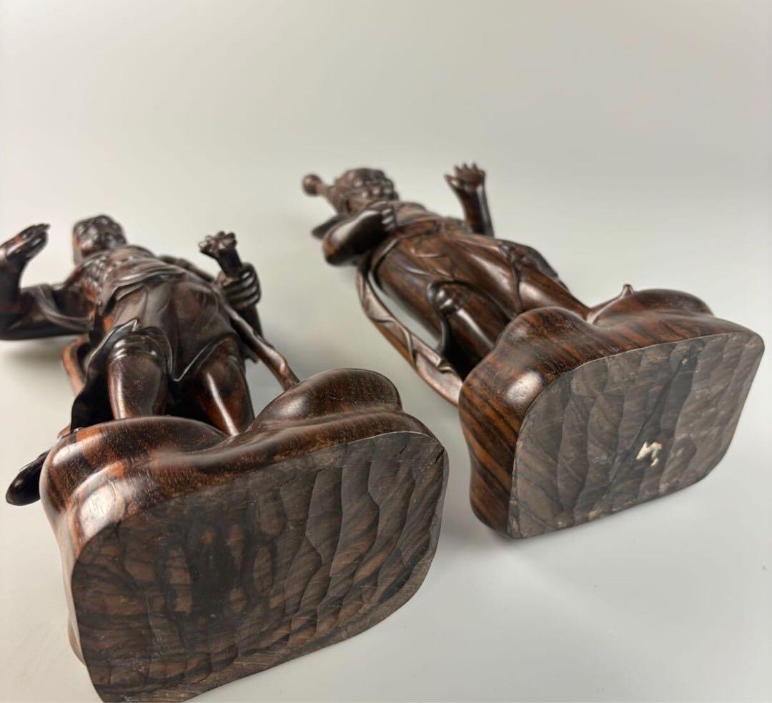 仏教美術 木造 木彫 仁王像 阿吽 金剛力士 仏像 置物