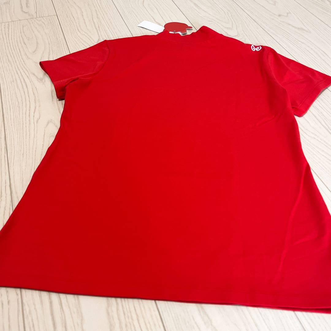 ☆未使用タグ付き☆ WAAC 半袖ネックシャツ 赤　ゴルフ　L