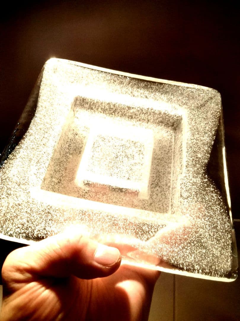 倉敷ガラス　小谷眞三　灰皿　glass ashtray