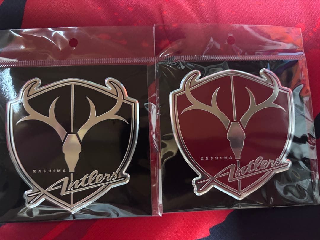 鹿島アントラーズ　エンブレム3Dアルミステッカー2枚セット
