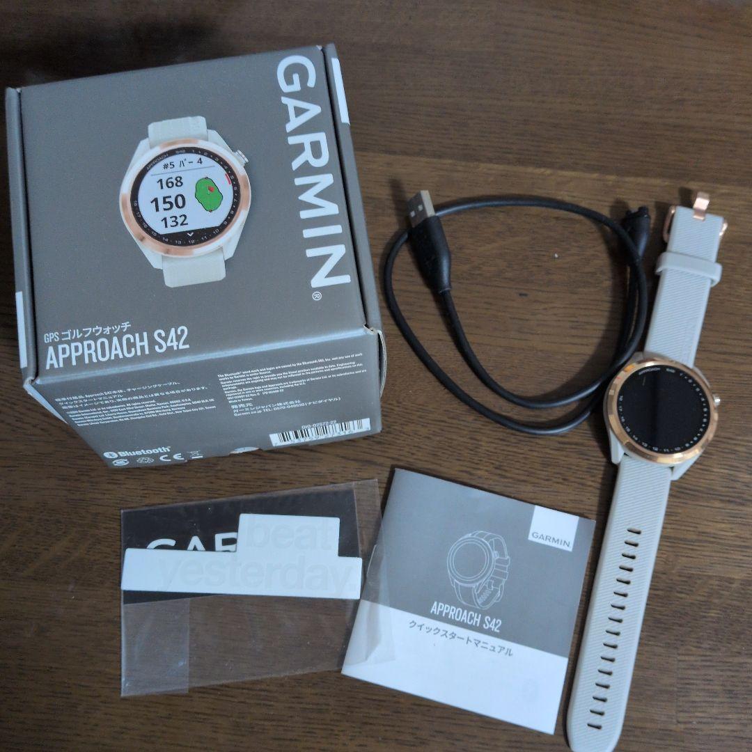 Garmin Approach S42 ホワイト/ローズゴールド