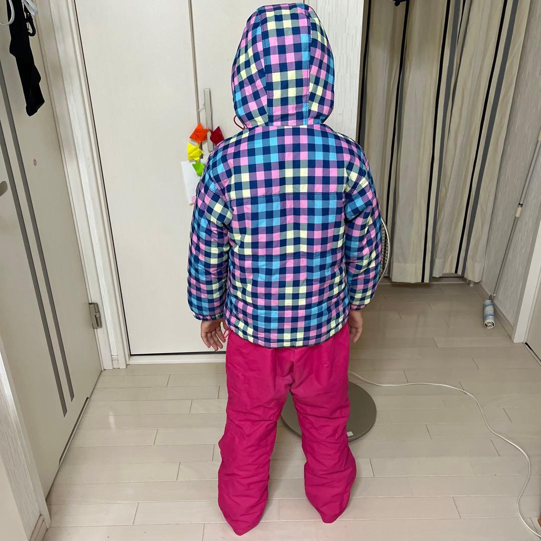 キッズ90cm女の子スノーボード板とブーツとウェア7点セット