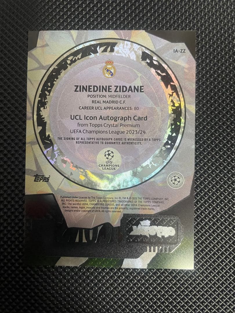 ジダン　サインカード