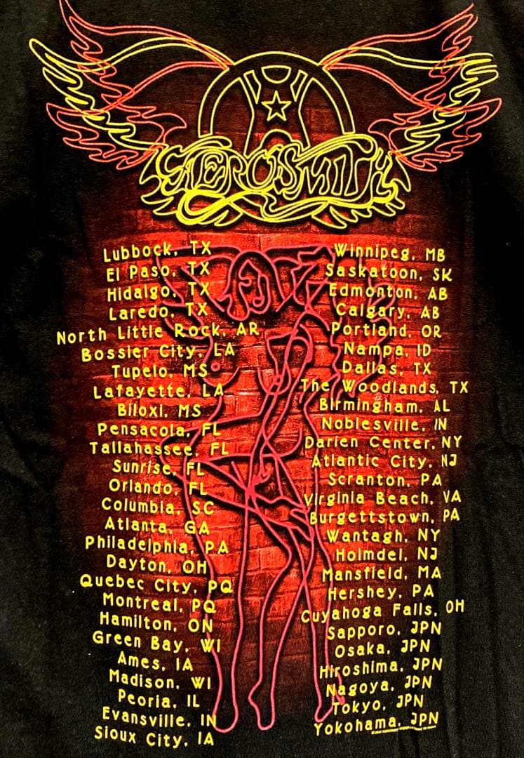 00s ビンテージ エアロスミス 黒 Tシャツ M