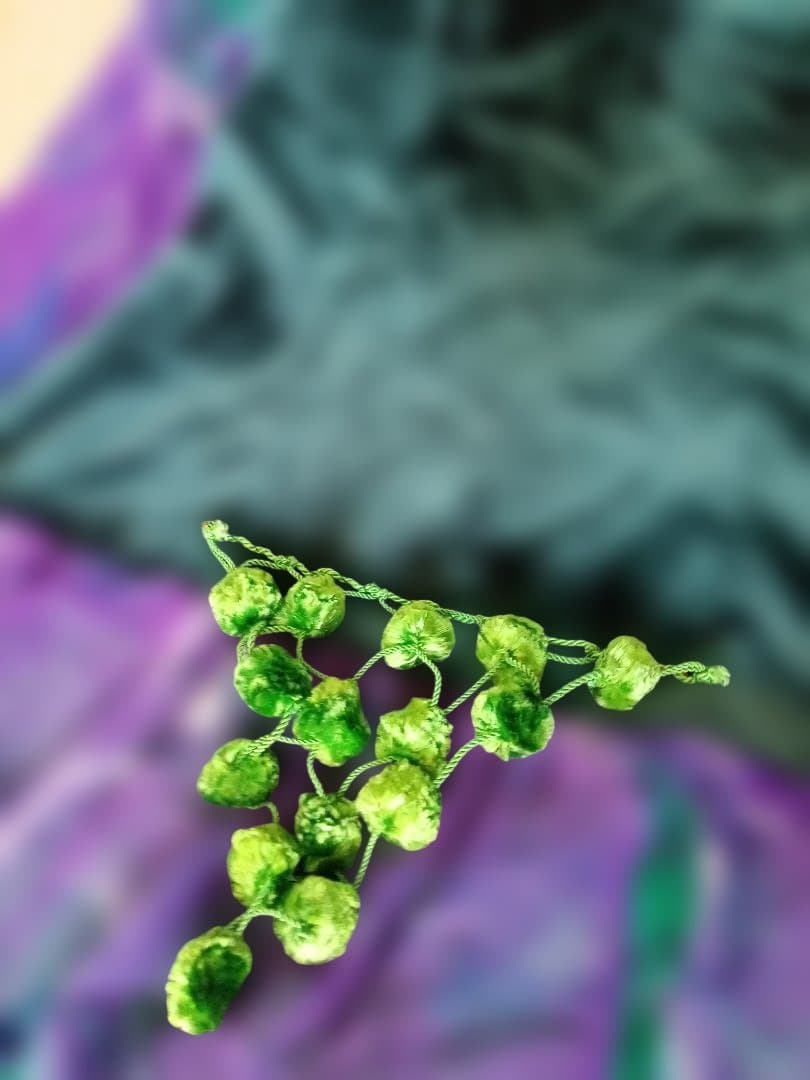 フラメンコドレス 紫と緑のグラデーション