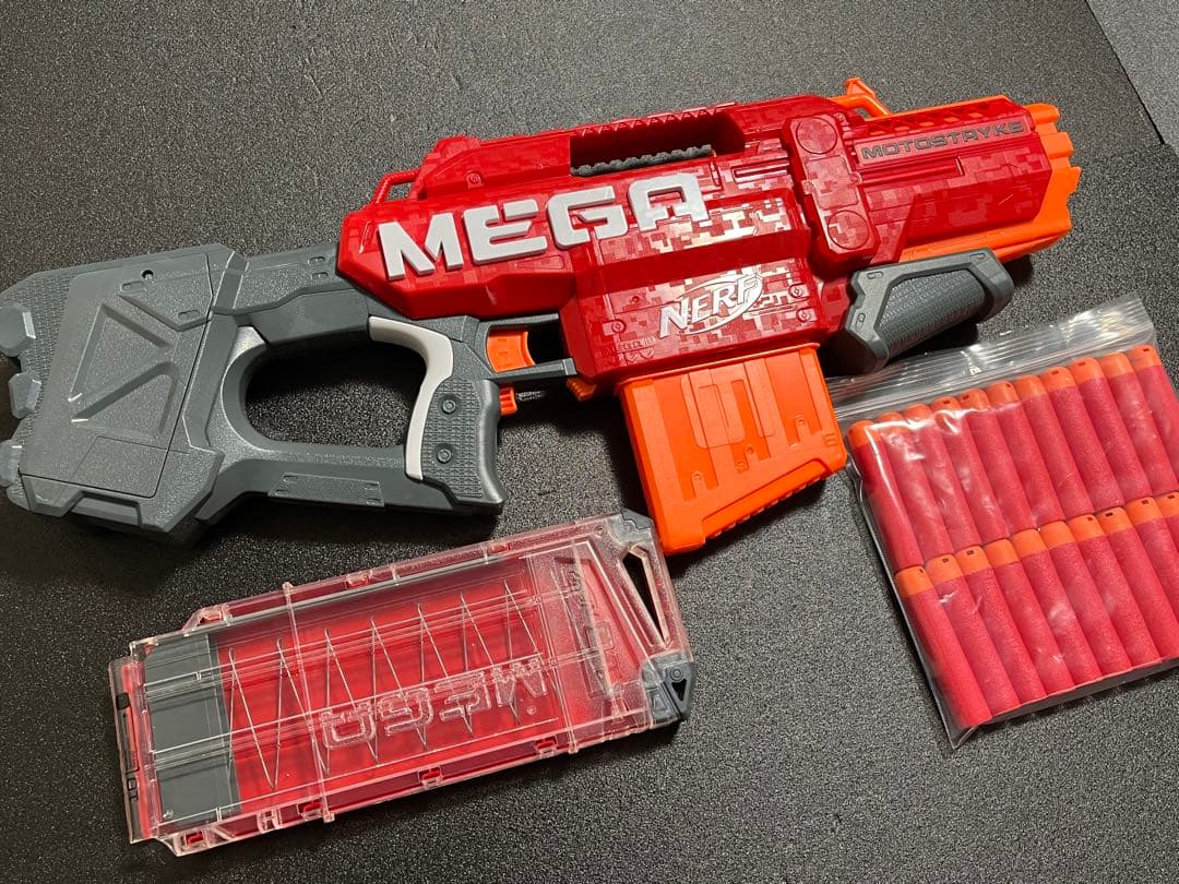 ナーフ MEGA メガ モトストライク ＋ 6連マガジン セット