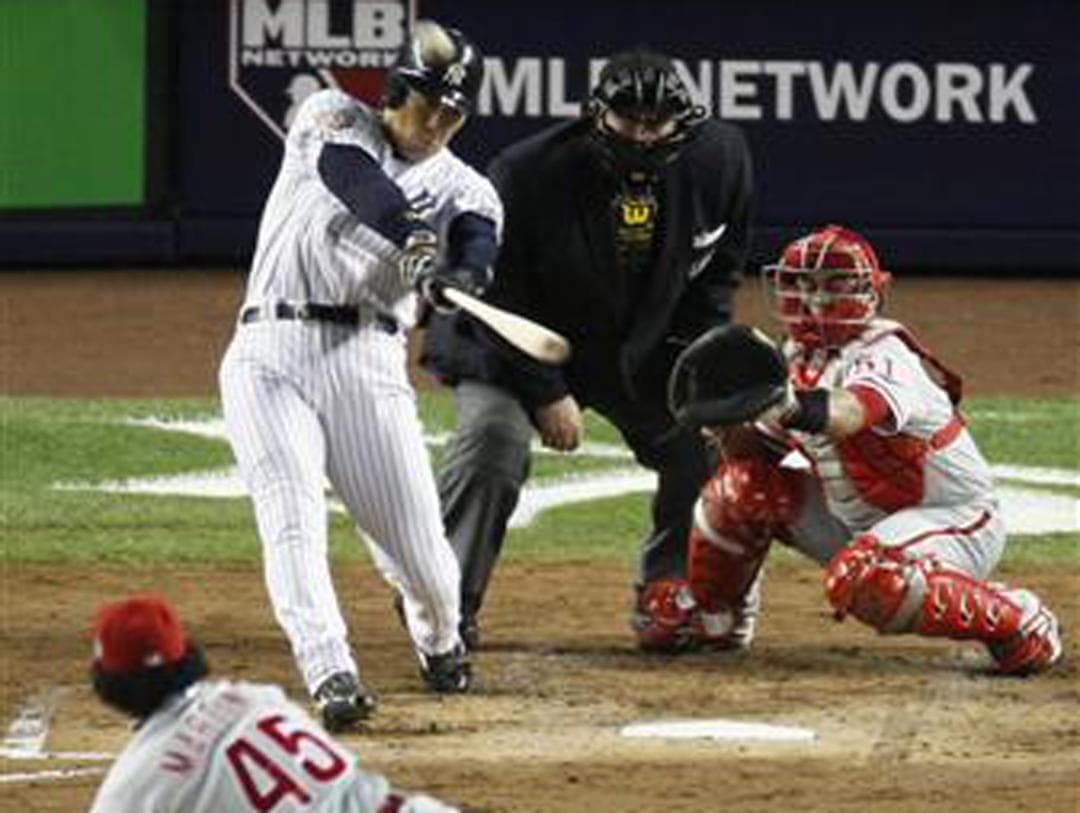 #55ゴジラ松井直筆サイン・2009MLBワールドシリーズ、記念Tシャツ＆CAP