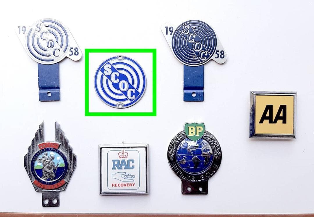 レア品/50年代/米国/スーパーカーオーナーズクラブ/カーバッジ/ロータスセブン