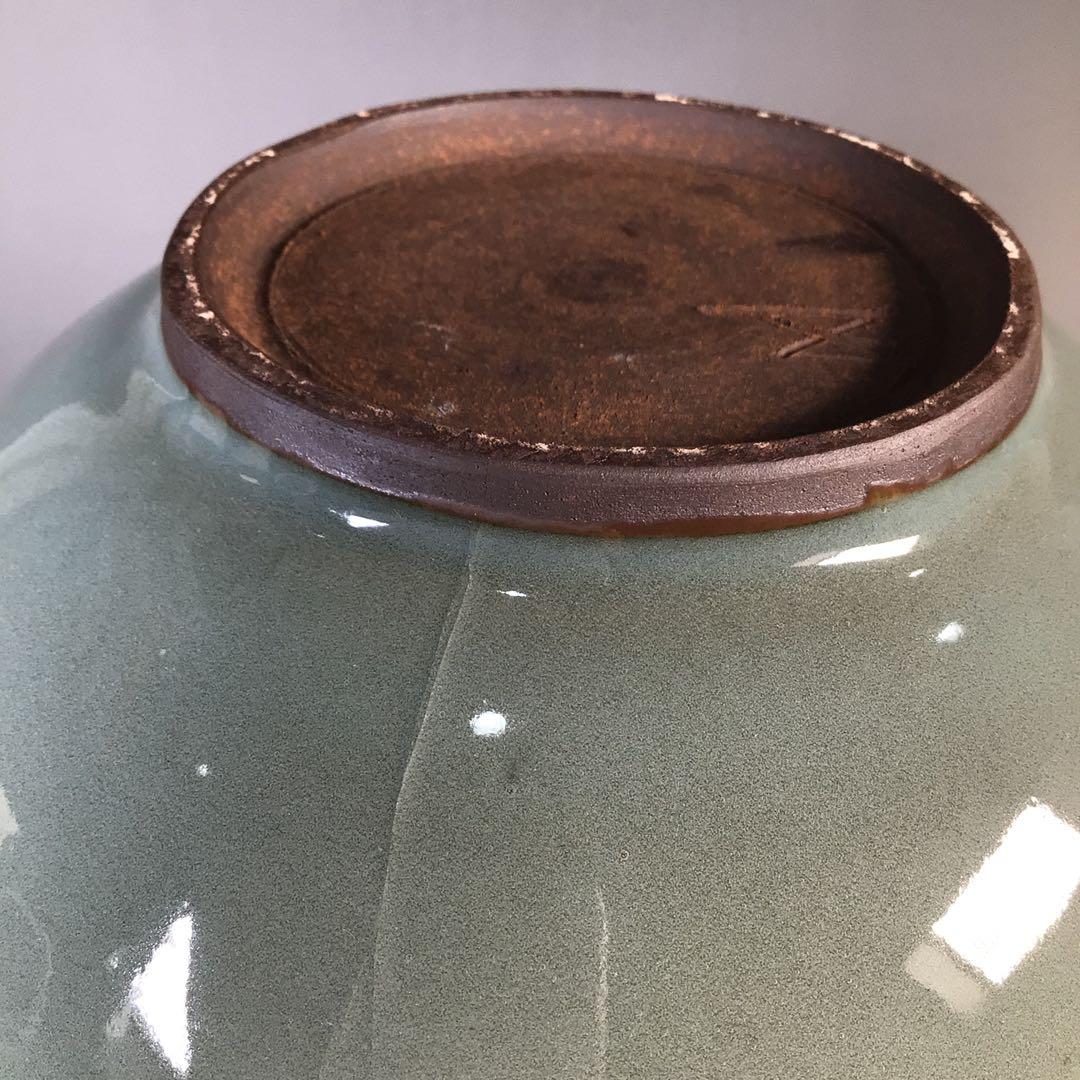 Ｍ２４６　水指　『椿窯　五島哲造』『蕨釉水指』　共箱　茶道具