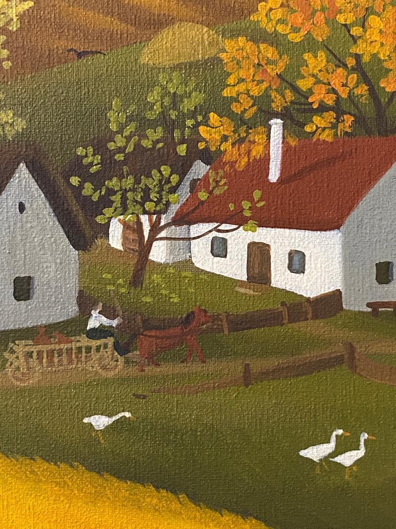 「真作」作家不明　風景画 　油絵　絵画　油彩画　額装　F12号