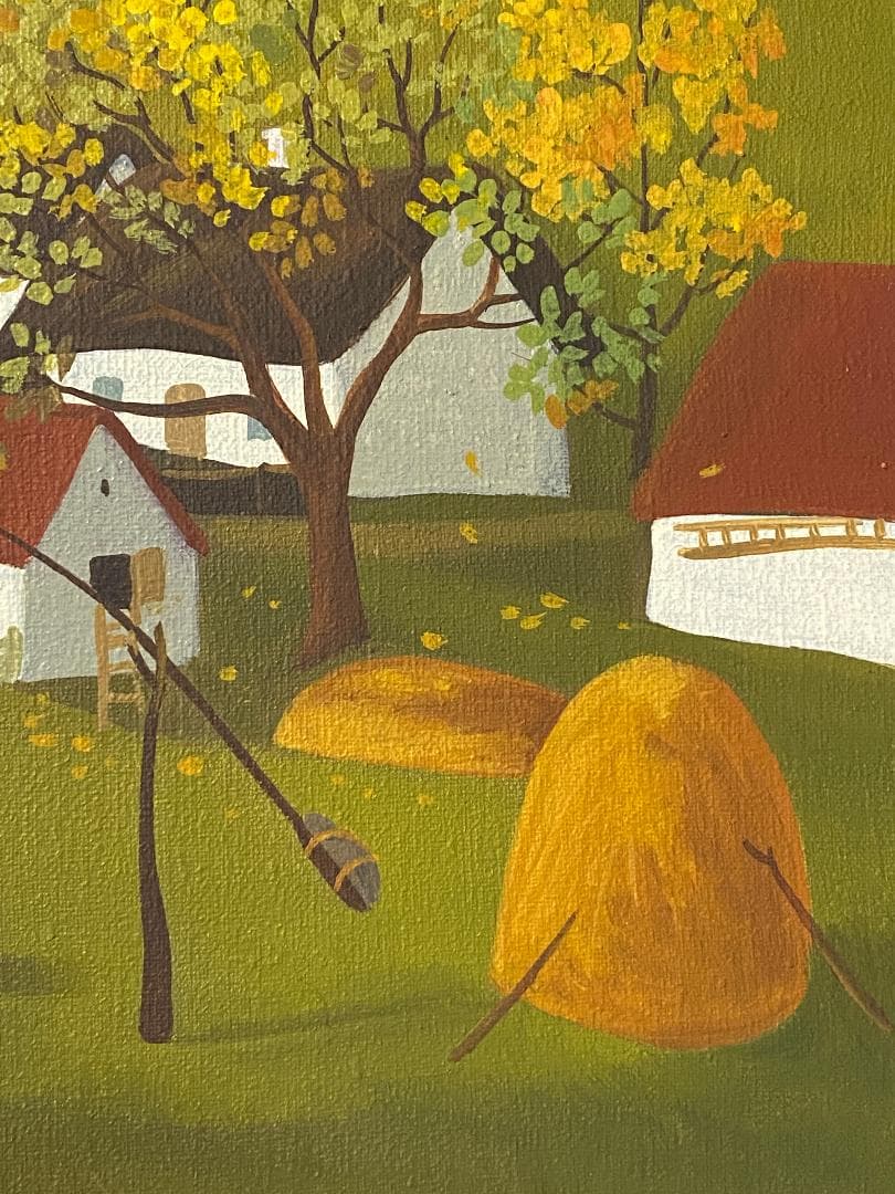 「真作」作家不明　風景画 　油絵　絵画　油彩画　額装　F12号