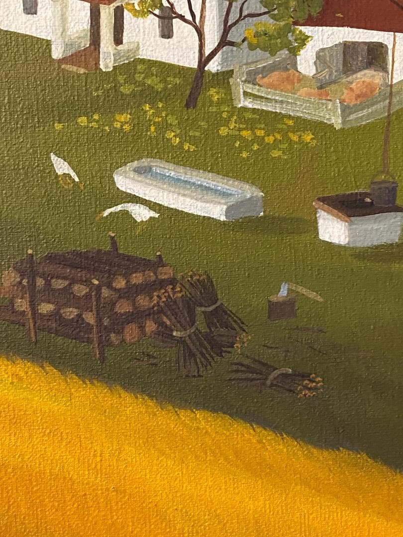 「真作」作家不明　風景画 　油絵　絵画　油彩画　額装　F12号