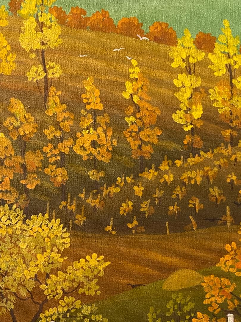 「真作」作家不明　風景画 　油絵　絵画　油彩画　額装　F12号