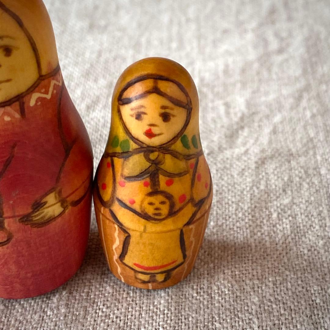 【極希少・名品】セルゲイ・コブロフ作 マトリョーシカ 5体（作家サイン入り）