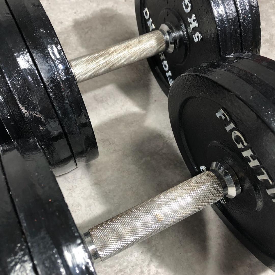 人気 FIGHTING ROAD ダンベル 60kgセット 片側30kg ①