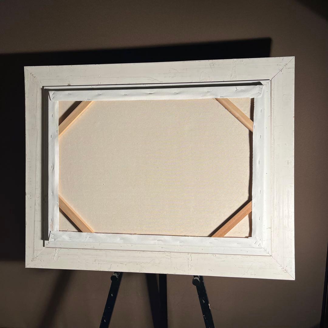 ★秀作★ （大）手書き油絵 ゴッホ 4本の切ったひまわり 肉筆絵画 額付 油彩画