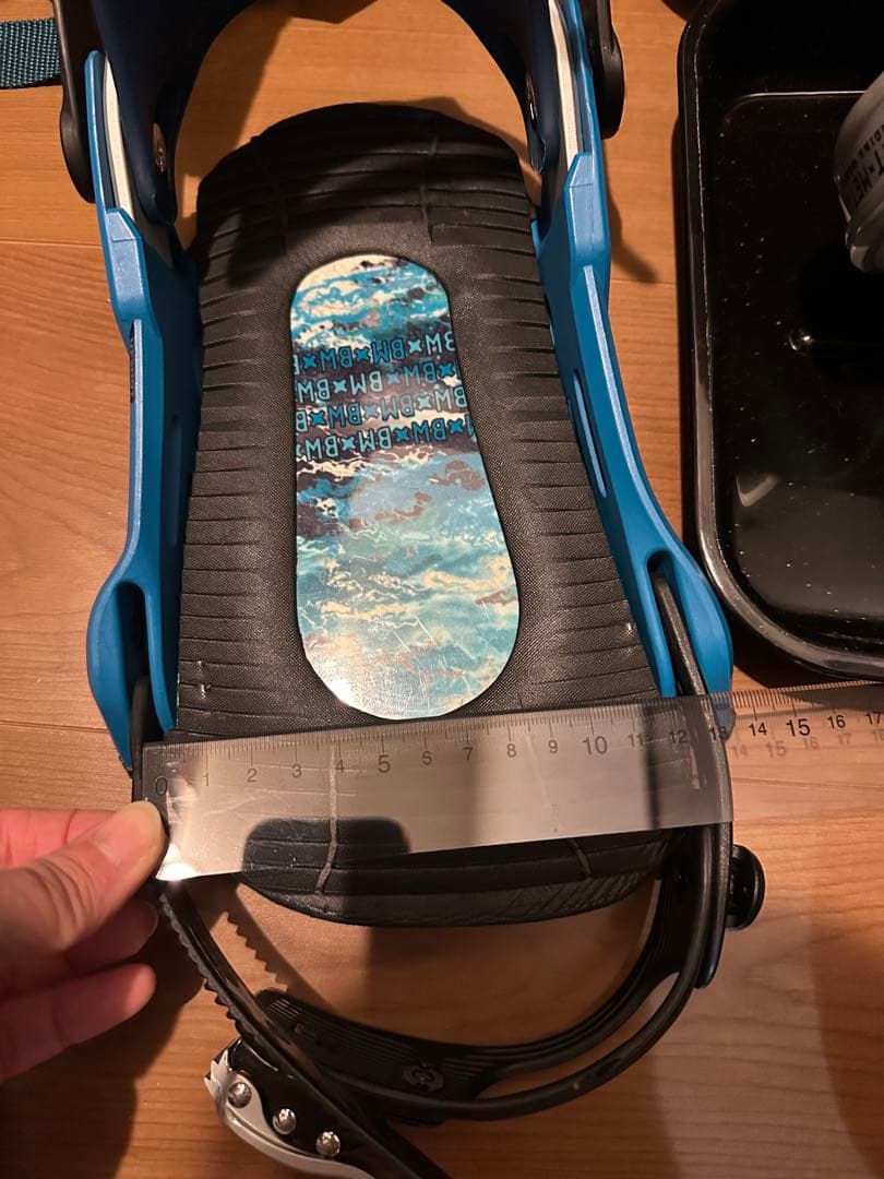 青/黒 スノーボードビンディング　ベントメタル