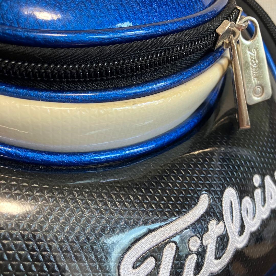 タイトリスト エナメルキャディバック　9.5インチ　青　ブルー