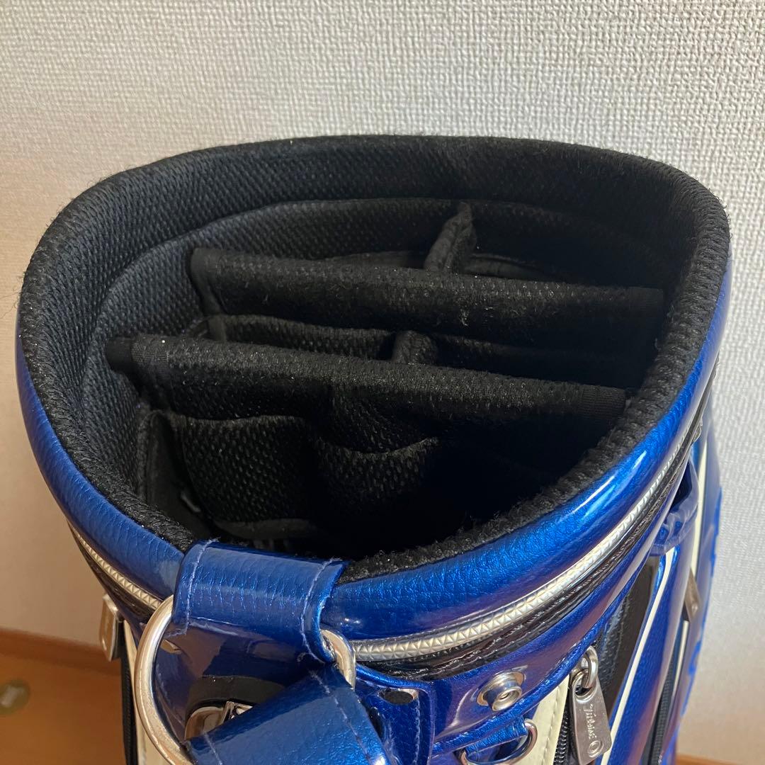 タイトリスト エナメルキャディバック　9.5インチ　青　ブルー