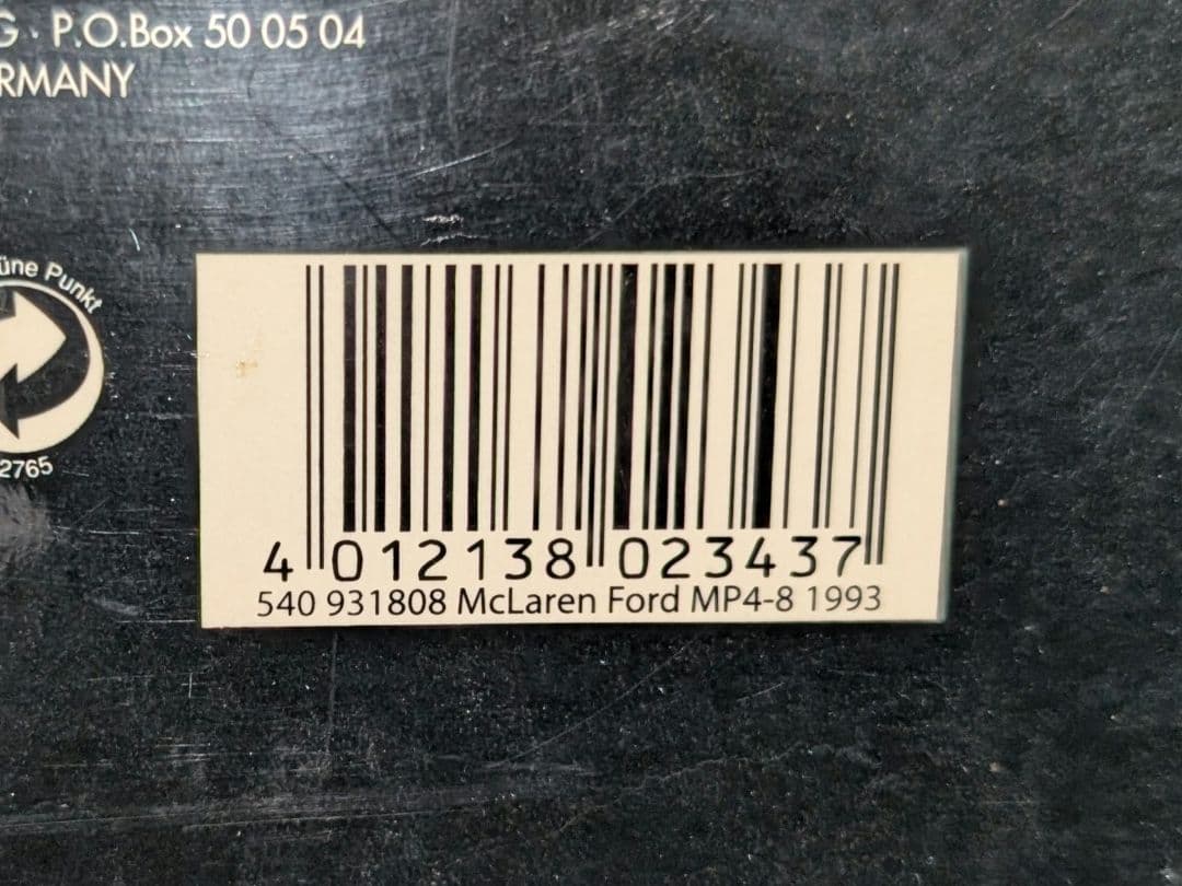 ミニチャンプス 1/18 マクラーレン ホンダ MP4/8 1993 A.セナ