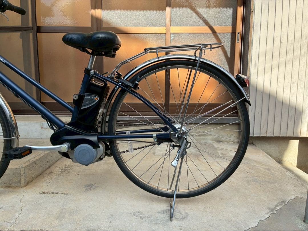 電動自転車　№8599 パナソニック ビビDXCITY 27インチ　紺