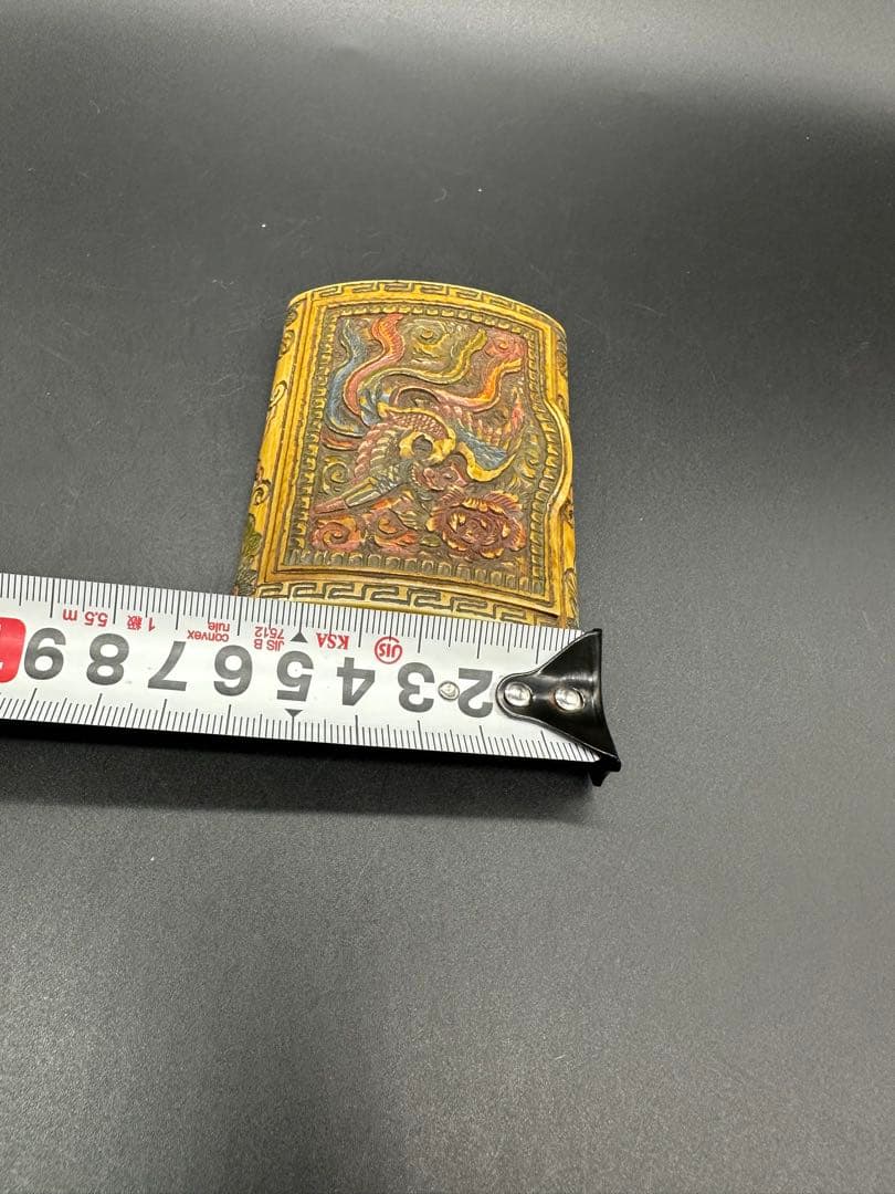 タバコケース　名刺入れ　彫刻　天然材質　骨董古美術