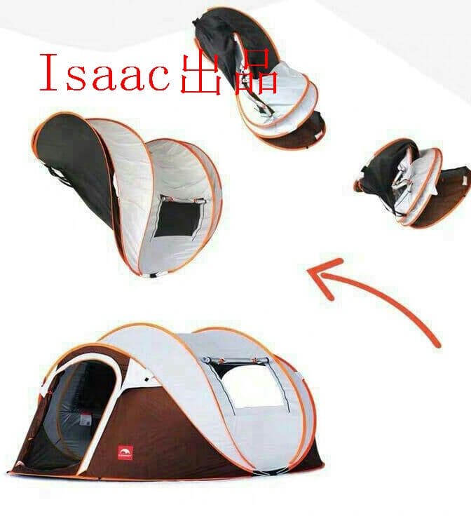 通気性良い簡単設営ワンタッチテント キャンプ アウトドア用品ファミリー5-8q