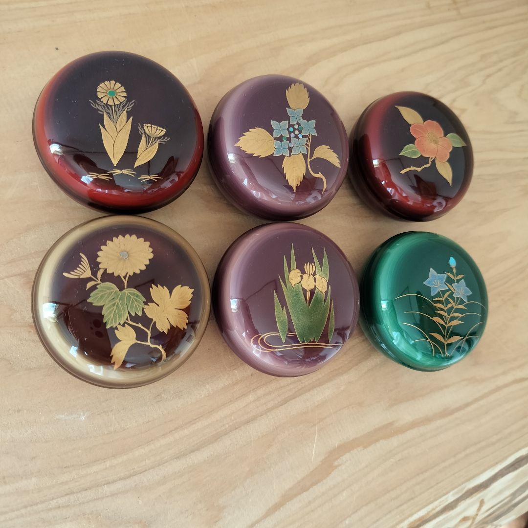 茶道具 四季の花蒔絵 香合 12個セット 田中修孝