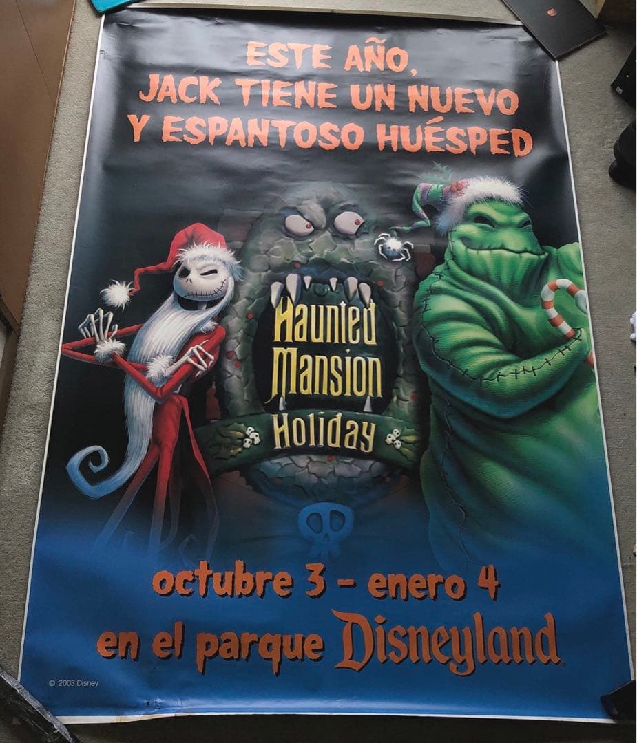 レア！ ナイトメアビフォアクリスマス ホーンテッド 超特大ポスター スペイン語版