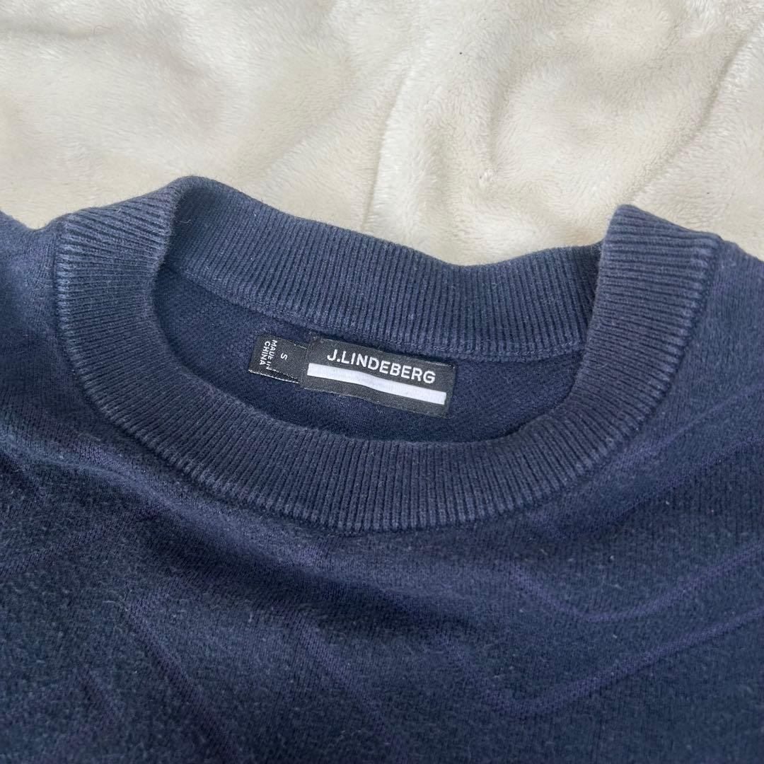 J.LINDEBERG ゴルフウェア　メンズ　セーター　ネイビー　S
