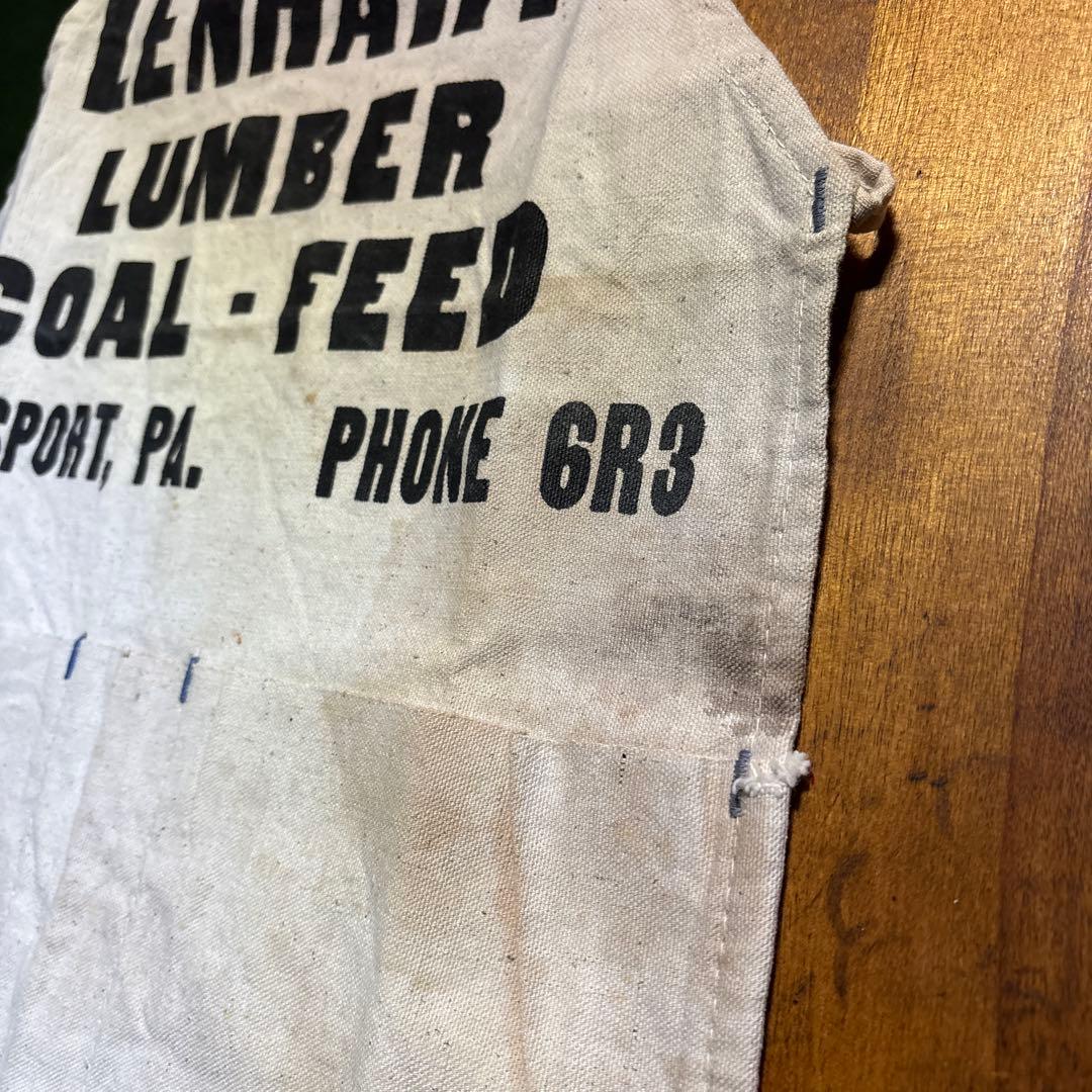 アメリカヴィンテージ ワークエプロン C.H.LENHART LUMBER当時物