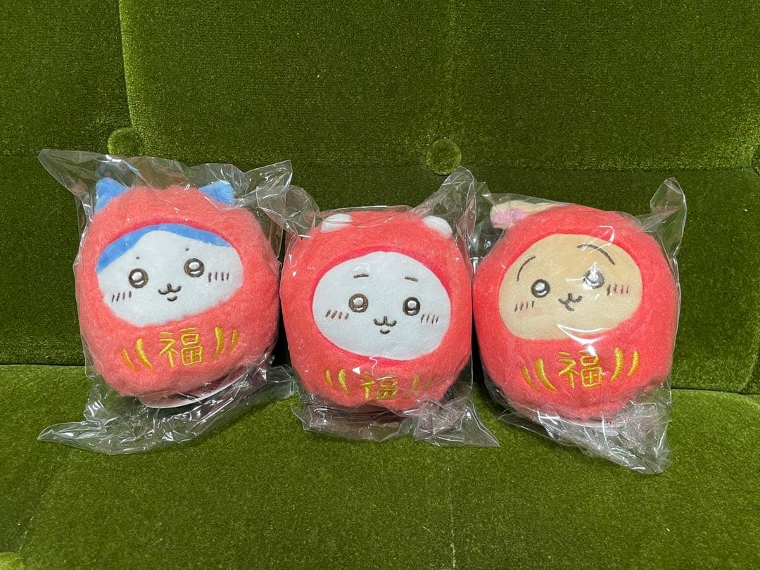 【新品 未開封】ちいかわ 福 だるま 3体セット(タグ付き)