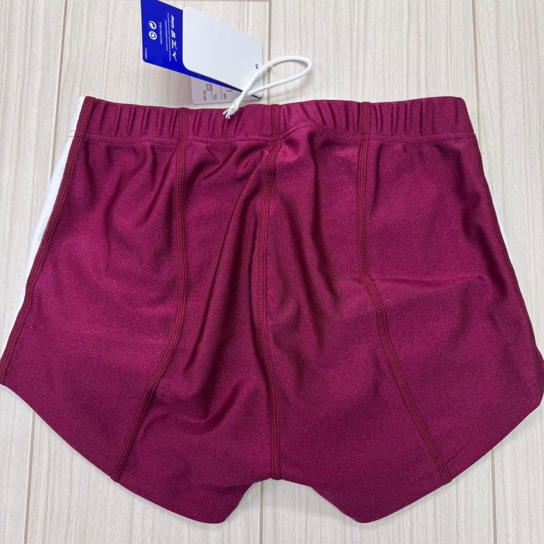 ミズノ　女子陸上レーシングショーツ(スパッツ型)　Lサイズ　エンジ×ホワイト