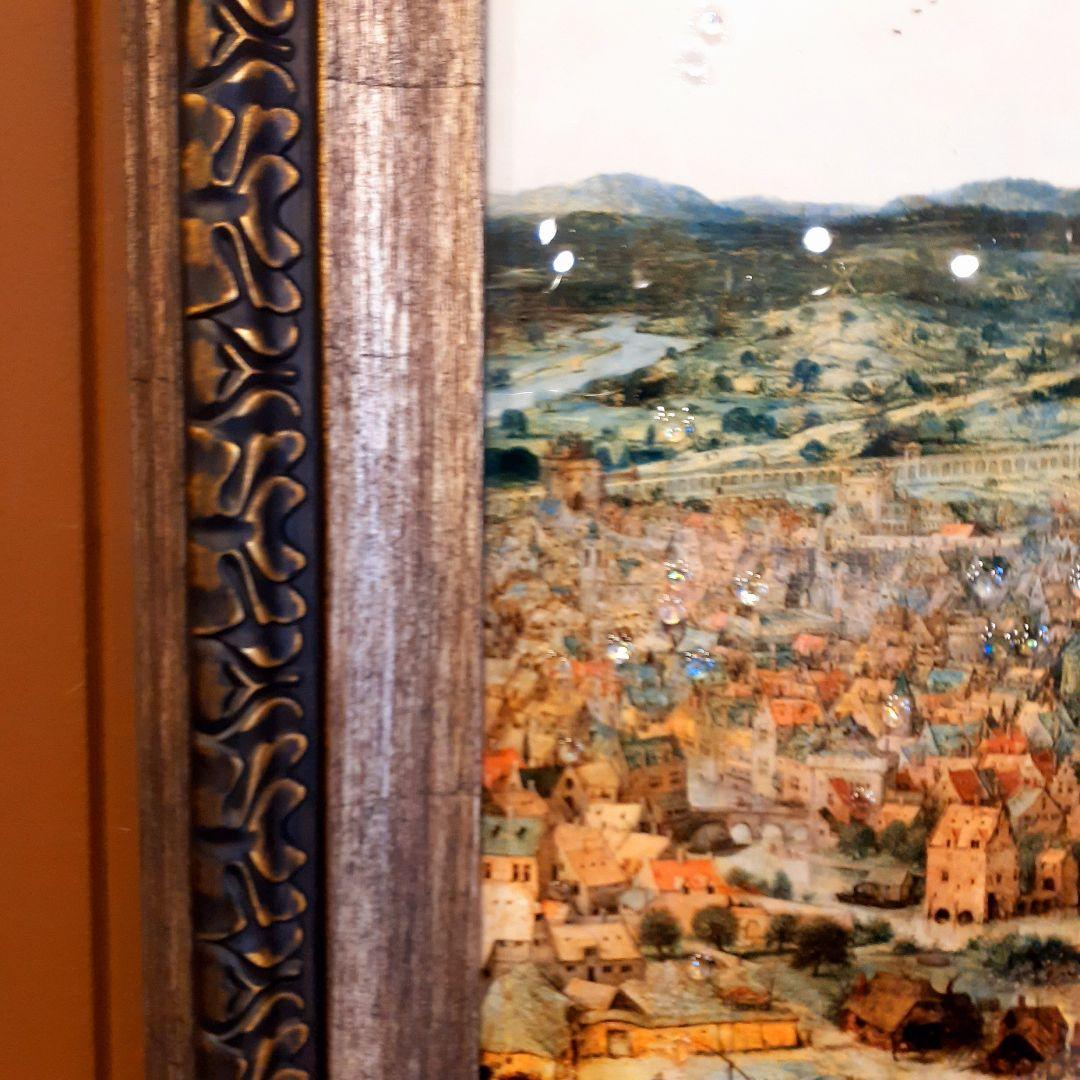 輸入雑貨　天然水晶石　ピーテル・ブリューゲル作　『バベルの塔』　クリスタルアート