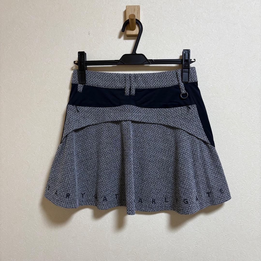 美品 パーリーゲイツ ダイヤニットジャガード スカート 0サイズ