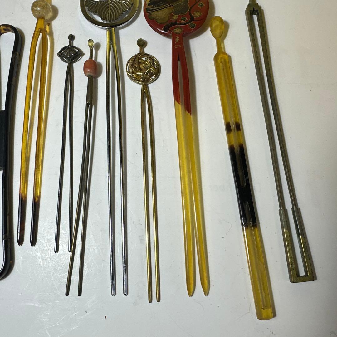 髪飾り，アクセサリー，鼈甲，金工，まとめ売り