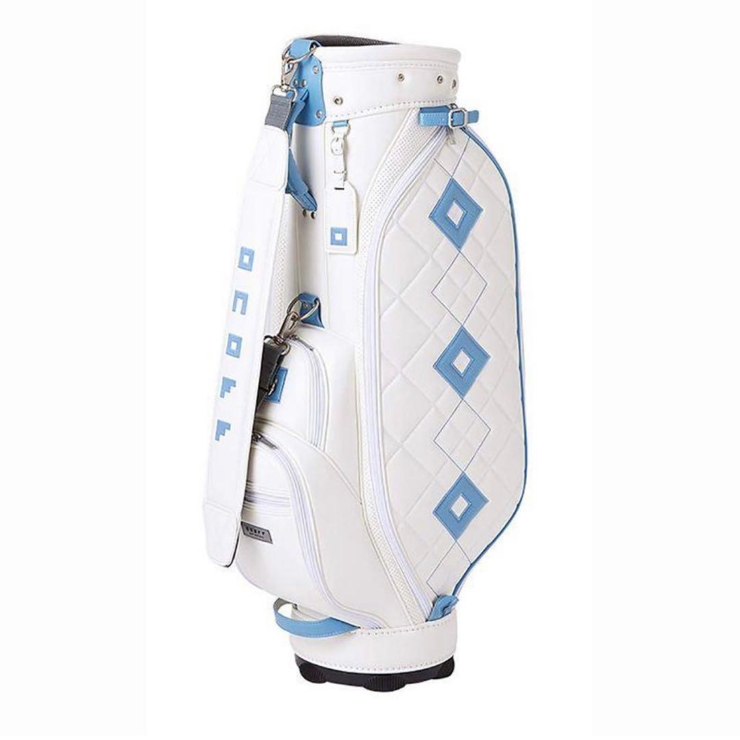 onoff オノフ　ゴルフバッグ ホワイト/ブルー