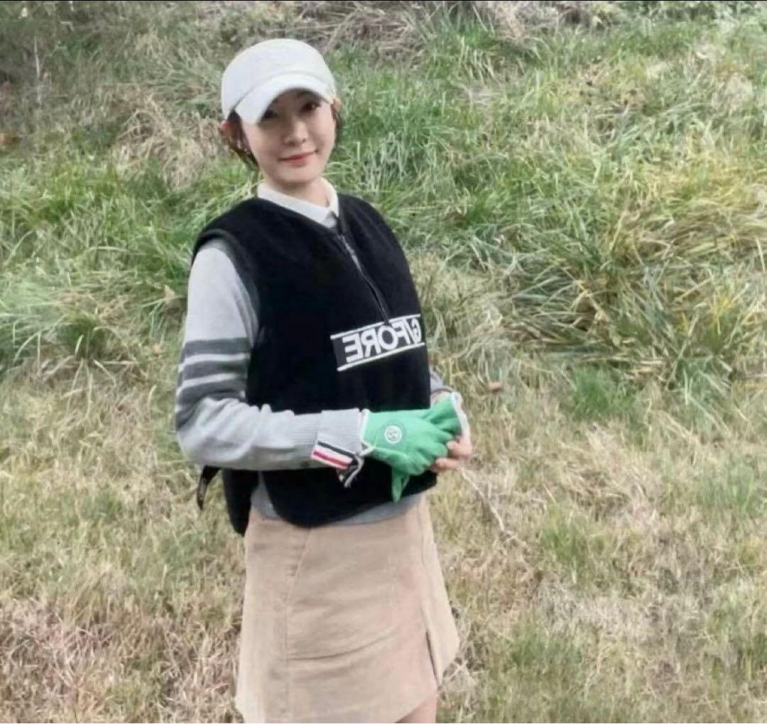 G/FORE ジップアップベスト ブラック ホワイト